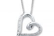 silver heart necklace hover to zoom NBNMCXW