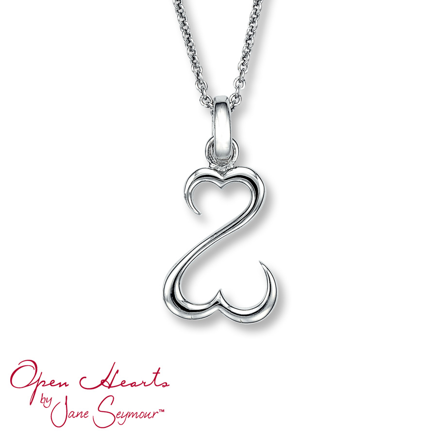 silver heart necklace hover to zoom TEUCNUB