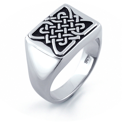 silver mens celtic rings SGQZFXB