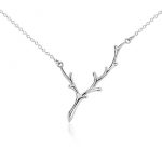 silver necklace branch necklace in sterling silver MFOCGWX