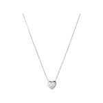 silver necklace diamond essentials sterling silver u0026 pave heart necklace | women necklaces| TPXXOFZ