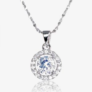 silver necklace the amelia sterling silver diamonflashu003csupu003e®u003c/supu003e cubic zirconia necklace LNQTRZA