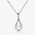 silver necklace the suzette sterling silver cultured freshwater pearl necklace XDGGWJS