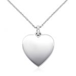 silver pendant engravable heart-tag pendant in sterling silver UKCEYLG