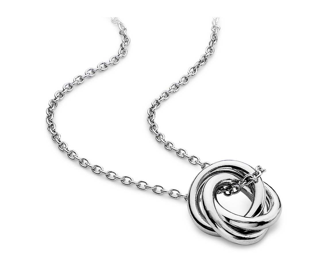 silver pendant infinity love knot pendant in sterling silver CURLRNU
