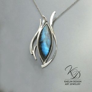 silver pendant u0027dark watersu0027 labradorite and sterling silver handmade art jewelry pendant  by UEDZLOP