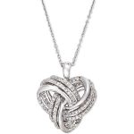 silver pendant wrapped in love diamond heart pendant necklace in sterling silver (1/4. ETVTAIL