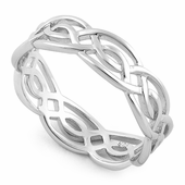 silver rings sterling silver infinity celtic ring CGJABUZ