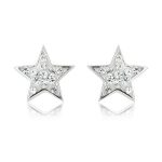 silver star earrings FVDLKRQ