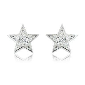 silver star earrings FVDLKRQ