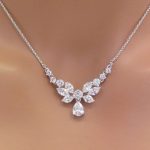 simple bridal necklace bridal rhinestone by theexquisitebride JBXLGOV