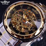 skeleton watch transparent gold watch men watches top brand luxury relogio male clock men KYAQONP