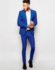 skinny suits image 1 of asos super skinny fit suit in blue QMIJBNF