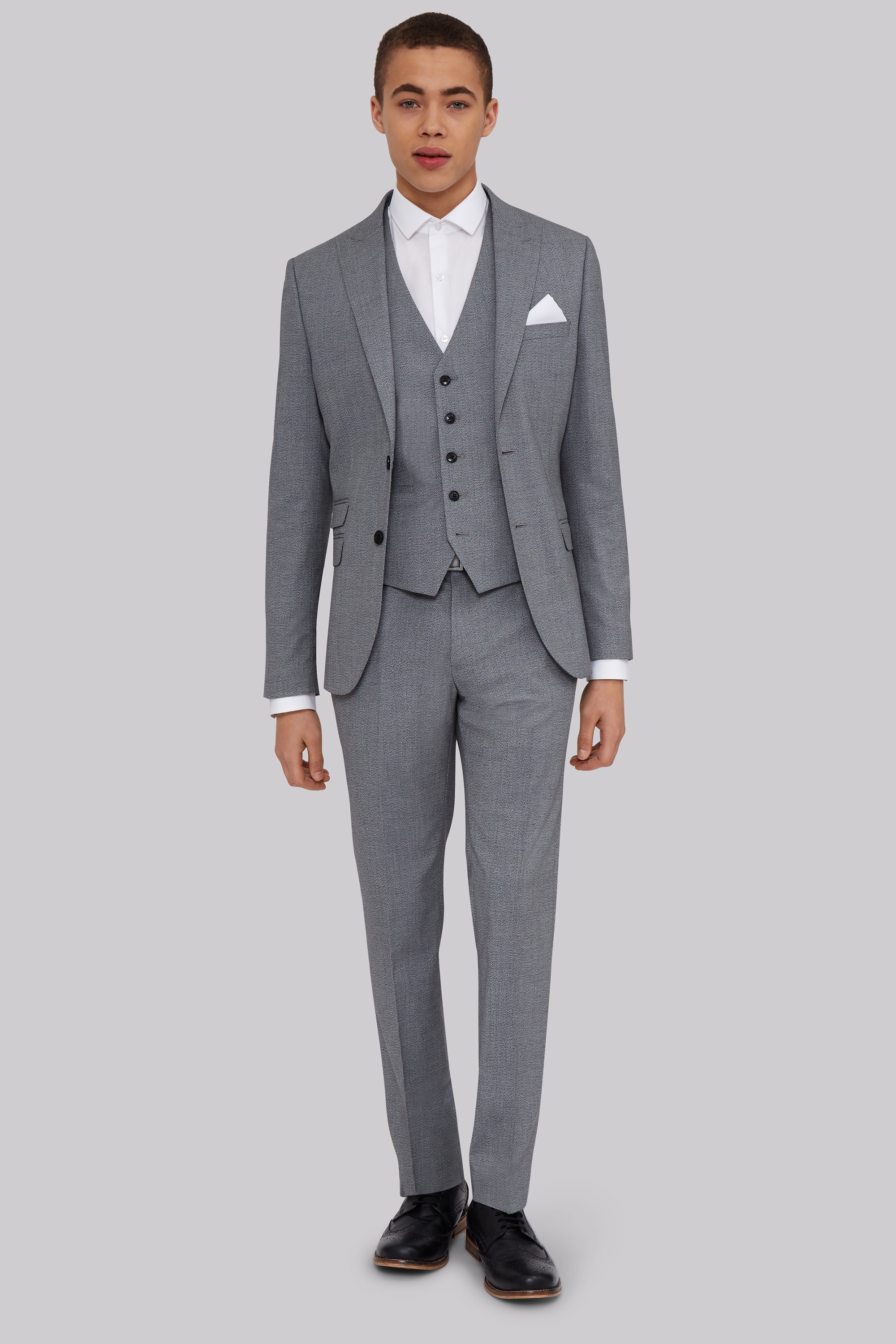 skinny suits moss london skinny fit grey speckled jacket LHFTKLG