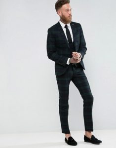 skinny suits noose u0026 monkey super skinny suit in dark green check XSMZEVL