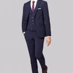 skinny suits x. moss london skinny fit navy city suit MJFZUZW