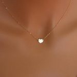 small necklaces fashion new small accessories heart necklace short design chain gold silver IXJKYJI