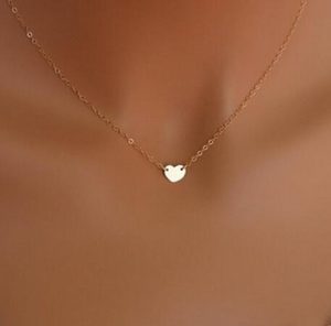 small necklaces fashion new small accessories heart necklace short design chain gold silver IXJKYJI