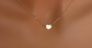 small necklaces fashion new small accessories heart necklace short design chain gold silver IXJKYJI