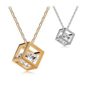 small necklaces wholesale new small accessories magic cube necklace short design chain gold FLXRRIS