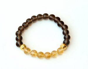 smoky quartz bracelet, citrine bracelet, smoky quartz, anxiety support,  stress relief, TASETOA