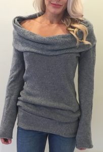 souchi claudia cashmere cowl neck sweater XTBHXBO