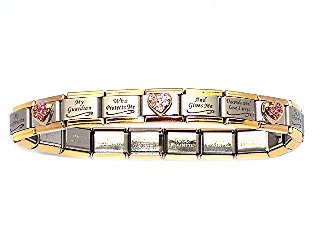special mother gold edge italian charm bracelet ZFKMHCI