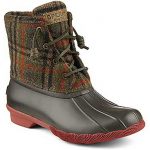 sperry top sider boots sperry top-sider saltwater plaid duck boots for women in brown sts95922 LUTDMCE