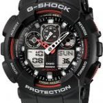 sports watches mens casio g-shock alarm chronograph watch ga-100-1a4er YCVSAKB