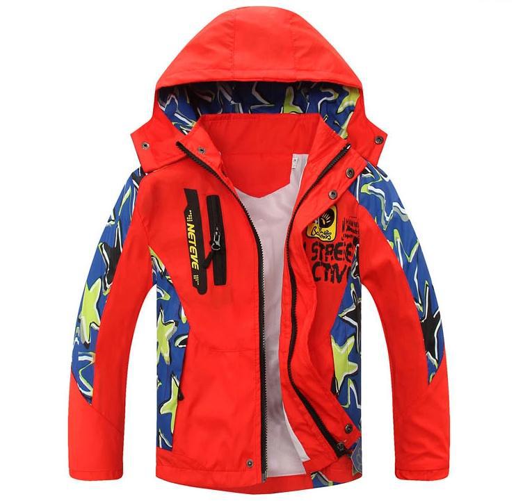 spring autumn children boys jacket brand hoody windproof boys outerwear  coats 5-14 years FUJZEEN