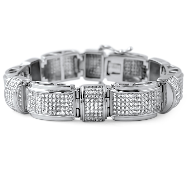 stainless steel bracelets domed bar link cz micro pave stainless steel bracelet EQZEVPB