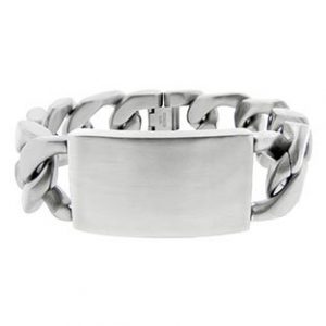 stainless steel bracelets menu0027s stainless steel thick curb link id bracelet JKRVDHB