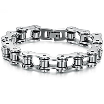 stainless steel bracelets new menu0027s titanium stainless steel bracelet harley bike chain design pain QKJPVED