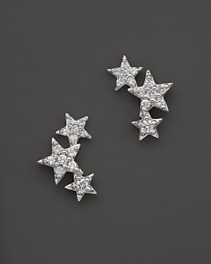 star earrings diamond star stud earrings in 14k white gold, .20 ct. t.w. - ZEMGFIL