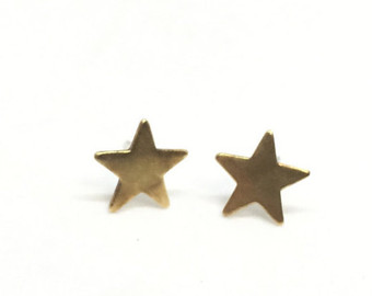 star earrings star stud earrings, heart stud earrings, star studs, heart studs, gold star ATCIDZD