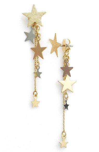 star earrings topshop u0027star cascadeu0027 front/back earrings available at #nordstrom YFMKZGK