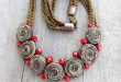 statement necklace beads necklace gift|for|wife ethnic necklace brown  necklace tribal jewelry VIGOACJ