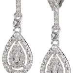 sterling silver and diamond drop earrings (0.14 cttw, i-j color, i2-i3 LQSDBQF