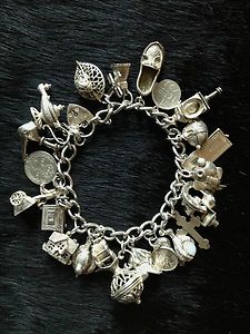 sterling silver charm bracelet - we added charms to remember special events PVLYIKL