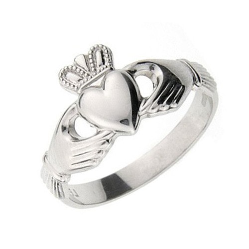 sterling silver ladies traditional authentic claddagh ring YVMJRCC