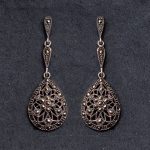 sterling silver marcasite earrings RBAMWYE