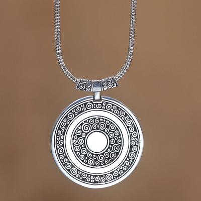 sterling silver pendant necklace, u0027timeless treasureu0027 - unique sterling silver  pendant EUHUZSG
