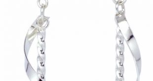 stick twist drop roll on 925 sterling silver dangle earrings for women RAMIFVO