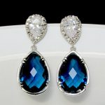 stone earrings blue stone earring | etsy CEZXXUU