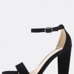 strap heels single sole ankle strap chunky heels black | makemechic.com MISBXLV