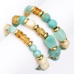 stretch bracelets turquoise u0026 bone beaded stretch bracelet set #zulilyfinds QNXSSVC