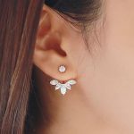 stud earrings for women 2017 back hanging stud earrings hot selling earrings stud designer women DOZHLCO