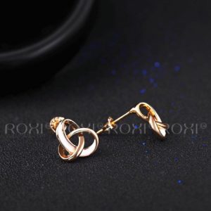 stud earrings for women roxi brand earring for women rose gold plated jewelry new fashion charming QILZONY