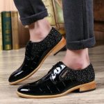 stylish splicing and black color design formal shoes for women - black 38 MGHIXQI