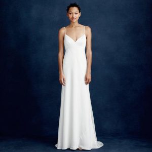 summer wedding dresses slinky sheath wedding dress with camisole straps and low back KCEDSTP